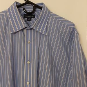 Land's End Striped Collar Shirt . Size 17/34-35